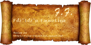 Fülöp Fausztina névjegykártya
